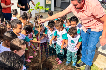 Foto - Plantio de IPÊs na EMEI “Professora Denise Ap. Puttinati Casari”