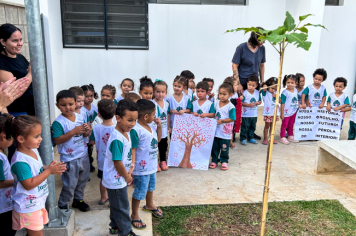 Foto - Plantio de IPÊs na EMEI “Professora Denise Ap. Puttinati Casari”