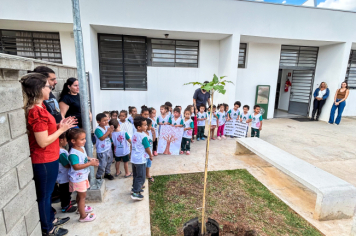 Foto - Plantio de IPÊs na EMEI “Professora Denise Ap. Puttinati Casari”