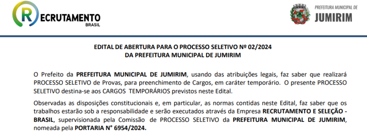 PROCESSO SELETIVO Nº 02/2024