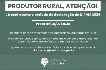 Atenção Produtor Rural - DIPAM 2026
