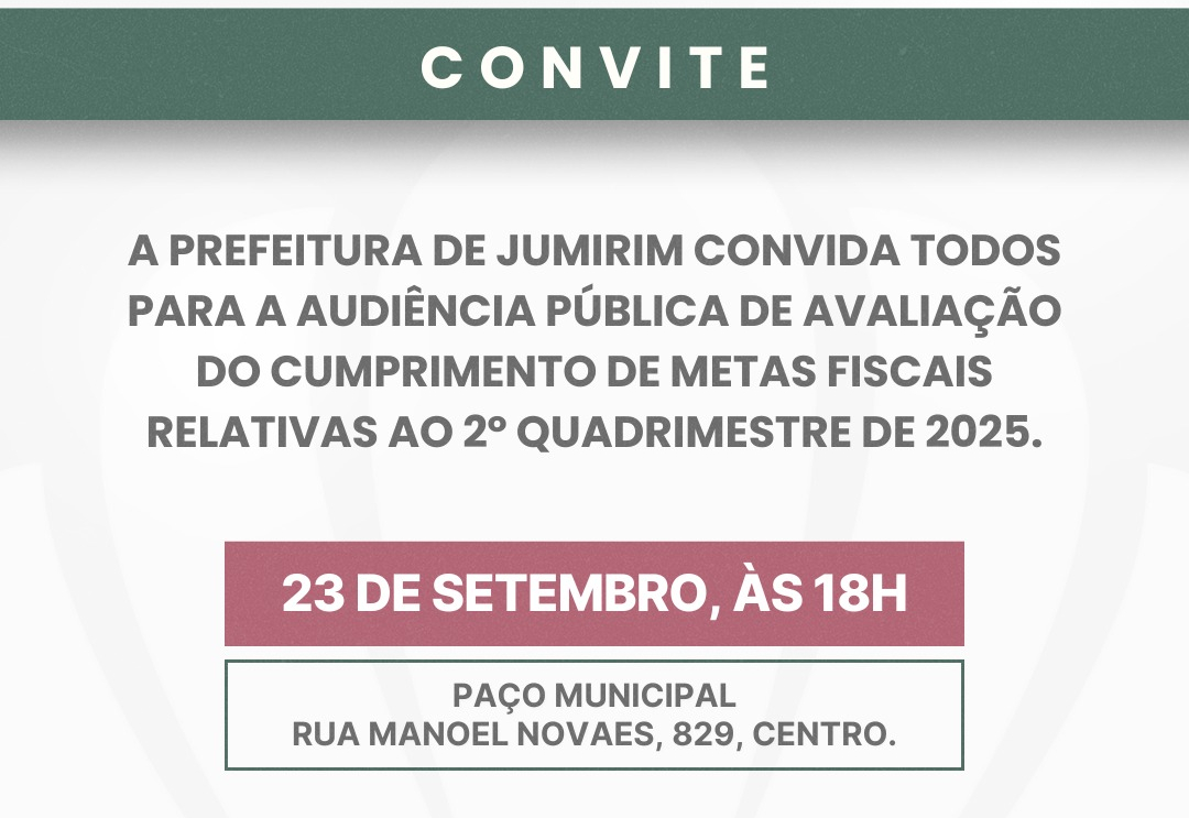 CONVITE - AUDIÊNCIA PÚBLICA