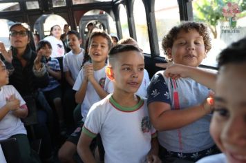 Foto - PASSEIO DE TREM COM ALUNOS DA ESCOLA MUNICIPAL